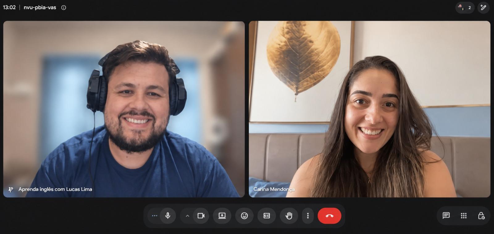 Aula particular de inglês ao vivo com o professor Lucas Lima